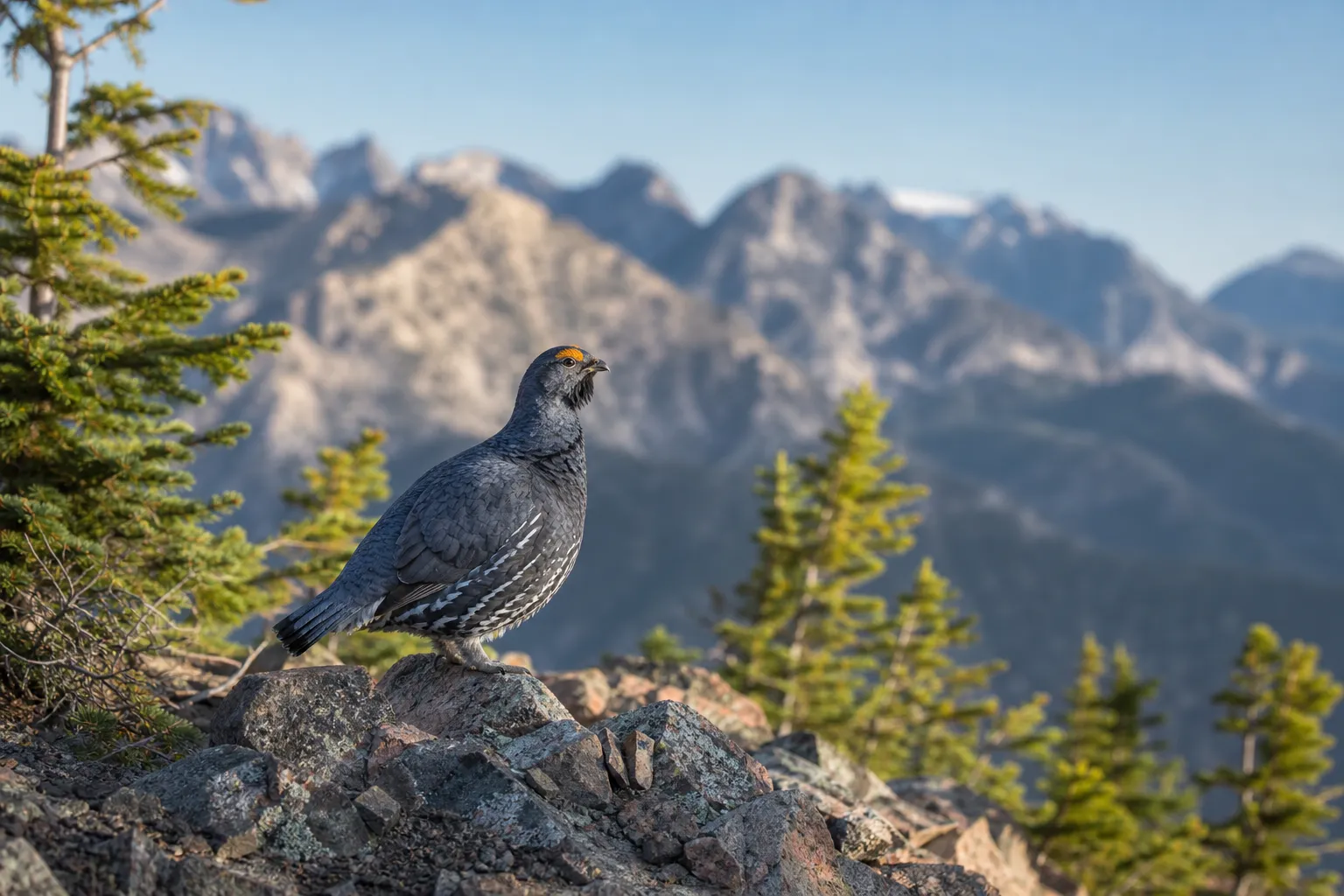 Dusky Grouse in its natural habitat